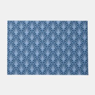 Tapete Belo Blue Vintage Padrão de Ventilador Japonês