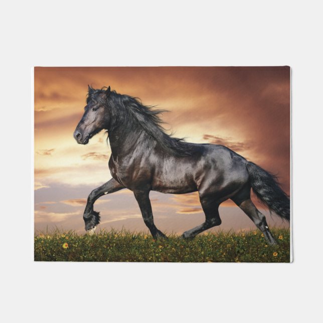 Tapete Belo Cavalo Negro (Frente)