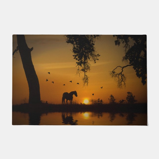 Tapete Belo Cavalo Sudoeste no Sunset (Frente)