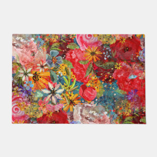 Tapete Belo e brilhante padrão Abstrato floral colorido