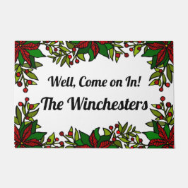 Tapete Bem, entre! Natal personalizado