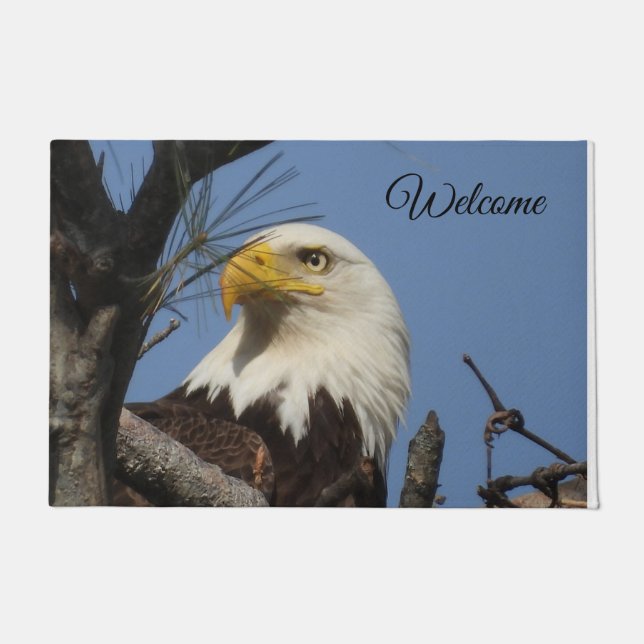 Tapete Bem-vinda Águia Bálida no Ninho (Frente)