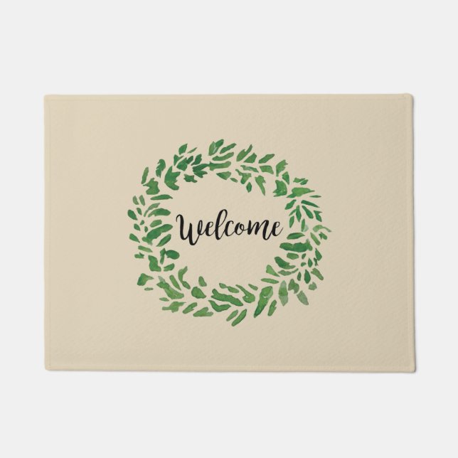 Tapete Bem-vinda Wreath Painting Farmhouse (Frente)