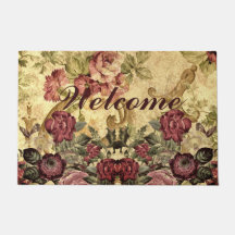 Bem-vindo a Casa Estilo Vitoriano com Rosa Floral 