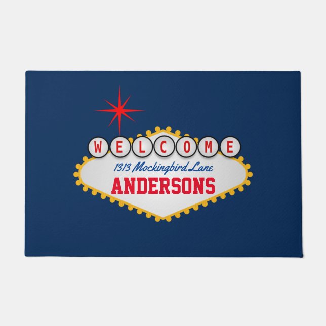 Tapete Bem-vindo a Las Vegas assine seu texto  (Frente)