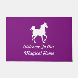 Tapete Bem-Vindo À Nossa Casa Mágica - Unicórnio
