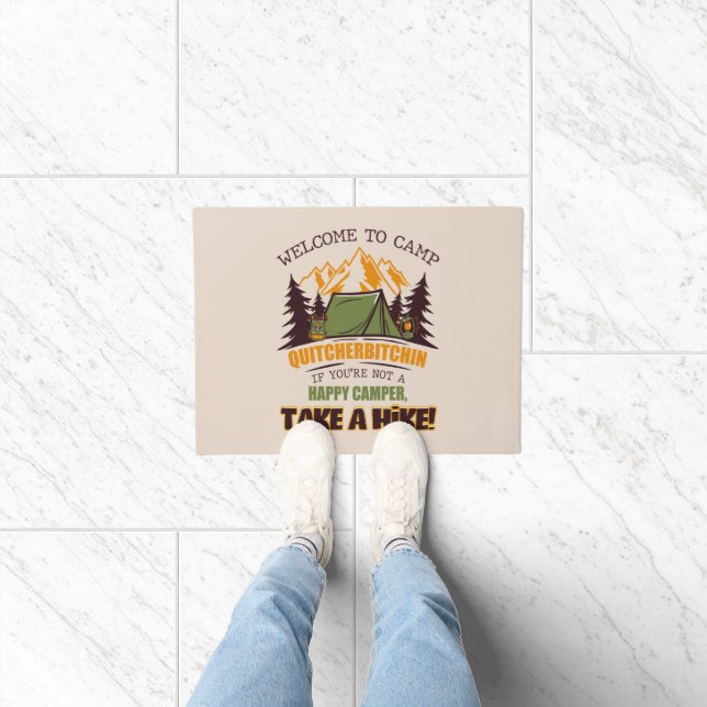 Tapete Bem-Vindo Ao Campo Quitcherbitchin Happy Camper (Interior)