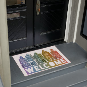 Tapete Bem-vindo ao Home Rainbow Holland Amsterdam Colorf