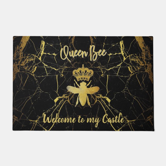 Tapete Bem-vindo ao meu Castelo QUEEN BEE Marble Rug (Frente)