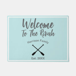 Tapete Bem-vindo ao nome da família personalizada Rivah