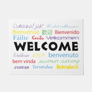 Tapete Bem-vindo em muitos idiomas
