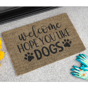 Tapete Bem-Vindo Espero Que Você Goste De Cães Doormat