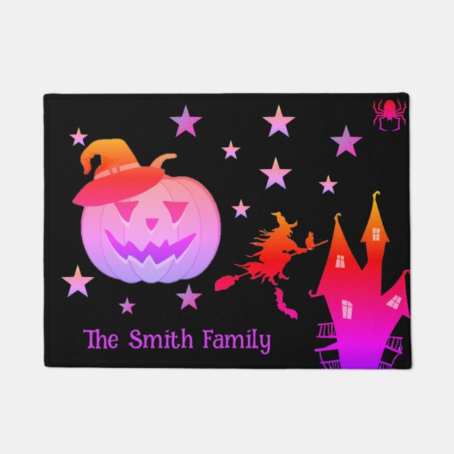 Tapete Bem-vindo Halloween Door Mat | Porta Personalizada (Frente)