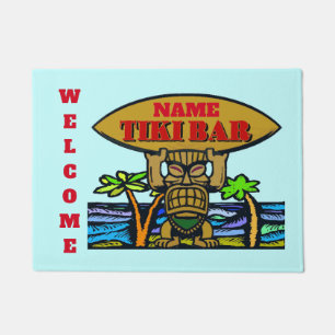 Tapete Bem-vindo Mat, Bar de Tiki Doormat
