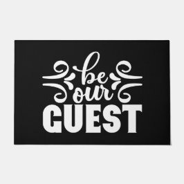 Tapete Bem-vindo, Matriz Seja Nosso Branco Negro Guiado