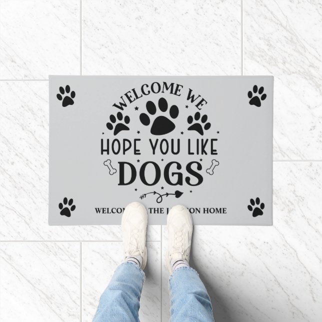 Tapete Bem-Vindo Para Casa Você Gosta De Cães (Interior)