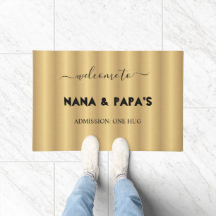 Tapete Bem-vindo Personalizado à Casa de Nana & Papa
