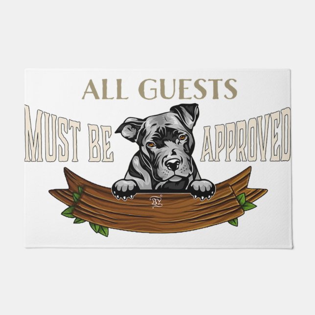 Tapete Bem-vindo, Pet Home Mat, Pai de Cachorro. (Frente)