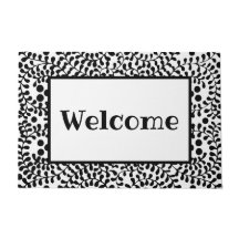 Bem-vindo, preto e branco personalizado