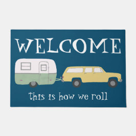 Tapete BEM-VINDO, Trailer Vintage Autohome Personalizar