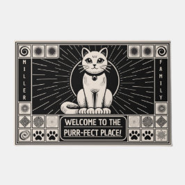 Tapete Bem-vindos ao Purr-fect Place, gatos individuais