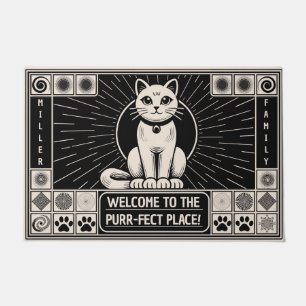 Tapete Bem-vindos ao Purr-fect Place, gatos individuais