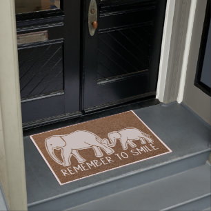 Tapete Bem-vindos Elefant Doormat, linda porta elefante