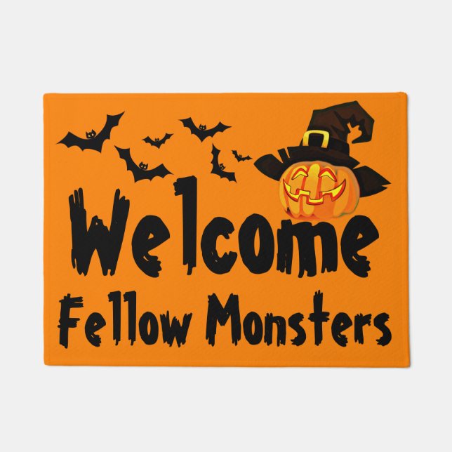 Tapete Bem-vindos monstros Jack O'Lantern (Frente)