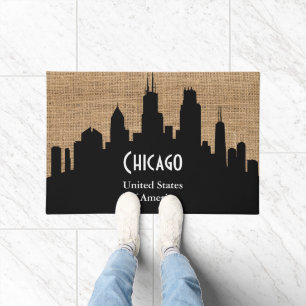 Tapete Bem-vindos Texture Burlap - Chicago