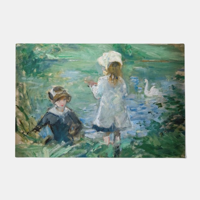 Tapete Berthe Morisot - Ao lado de um lago (Frente)