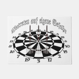 Tapete Betreten auf eigene Gefahr Dartscheibe und Pfeile