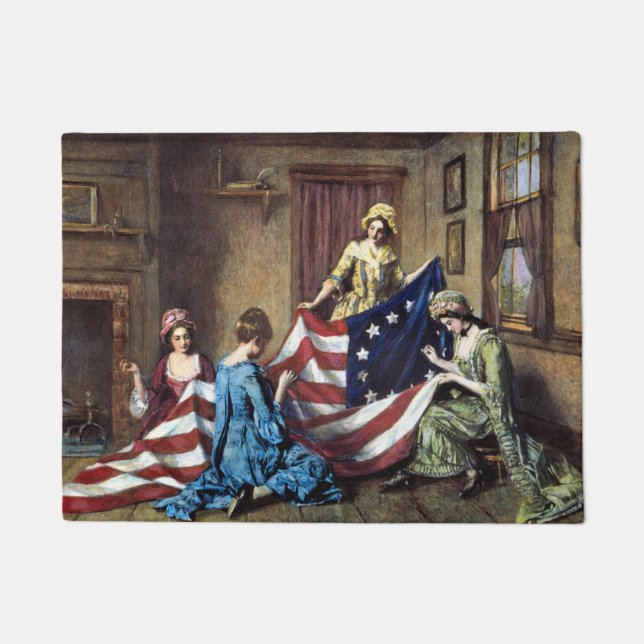 Tapete Betsy Ross Sewing American Flag (Frente)