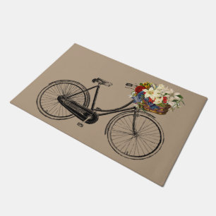 Tapete bicicleta bem-vinda da bicicleta do taupe da