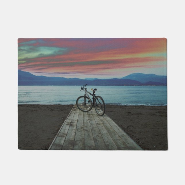 Tapete Bicicleta na piscina do cais | (Frente)