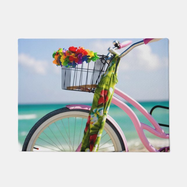 Tapete Bicicleta na praia | Miami, Florida (Frente)
