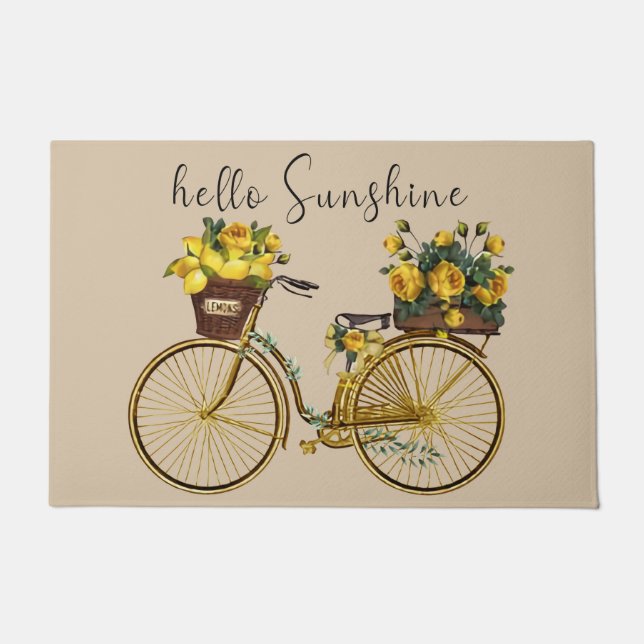 Tapete Bicycle Welcome Mat, Bike Doormat, Bike Rider Gift (Frente)
