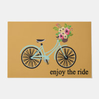 Bicycle Welcome Mat, Bike Doormat, Bike Rider Gift
