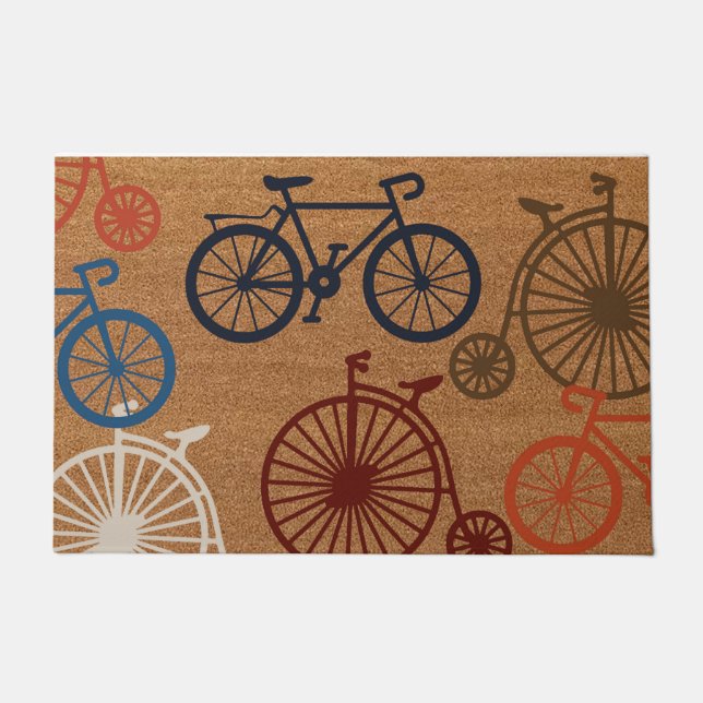 Tapete Bicycle Welcome Mat, Bike Doormat, Bike Rider Gift (Frente)