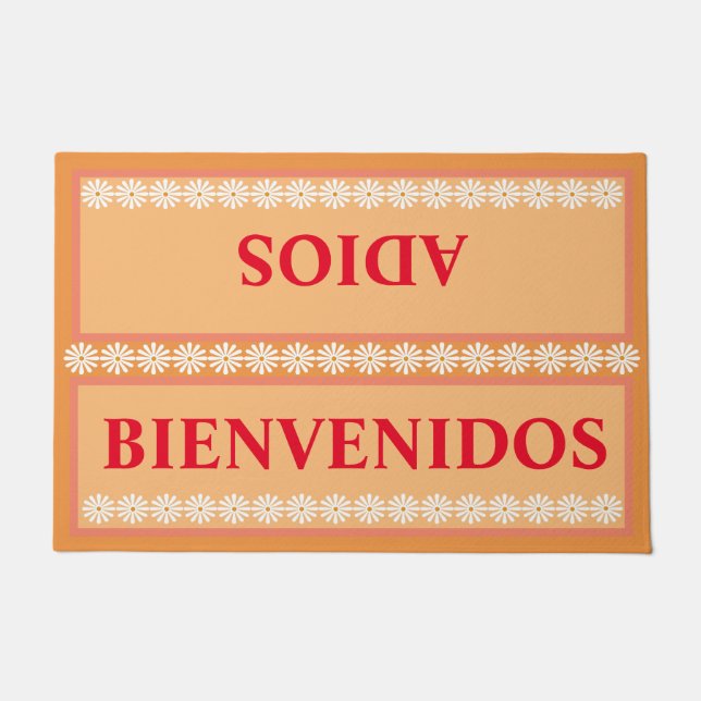 Tapete Bienvenidos bem-vindos Adios Adeus espanhol (Frente)