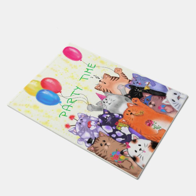 Tapete Birthday Cat Doormat (Inclinado)