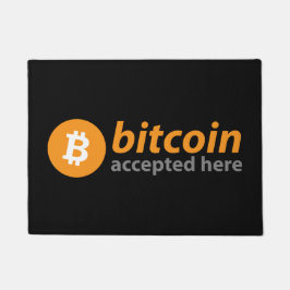 Tapete Bitcoin aceitou aqui o Doormat