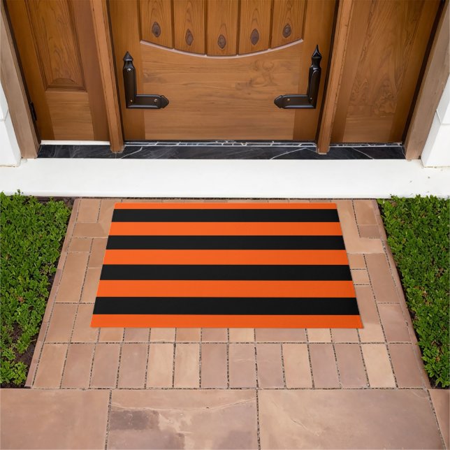 Tapete Black and Orange Halloween Stripes  (Ar livre)