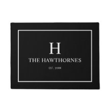 Black and White Elegant Classic Monogram Name