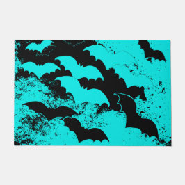 Tapete Black Bats In Flight Teal