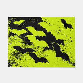 Tapete Black Bats In Flight Yellow