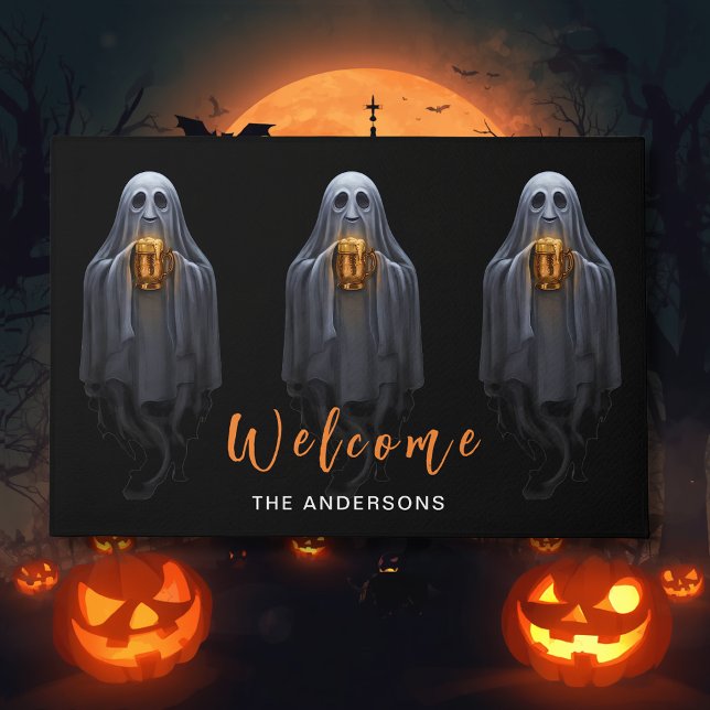Tapete Black Boos & Brews Fantasma Halloween (Criador carregado)