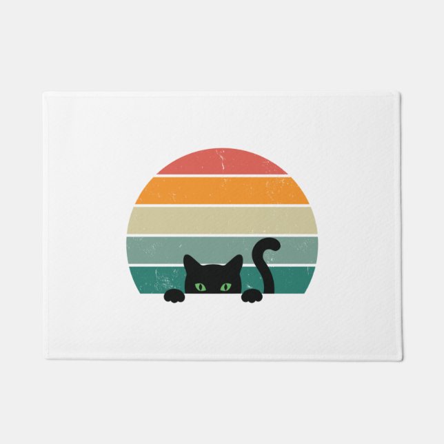 Tapete Black Cat Peeking Sunset Vintage 3 (Frente)