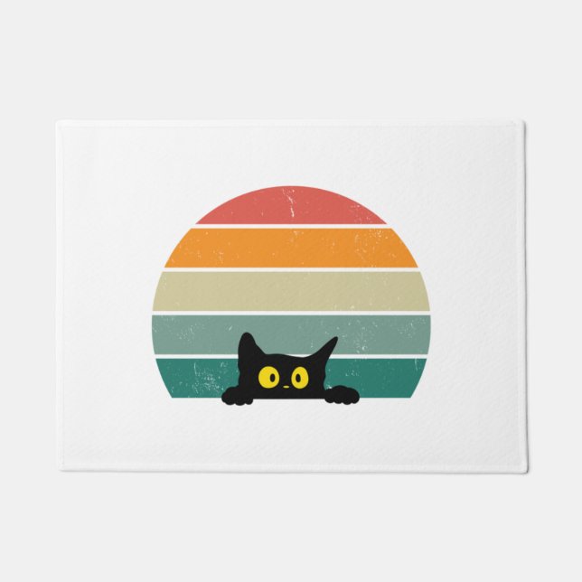 Tapete Black Cat Peeking Sunset Vintage 4 (Frente)