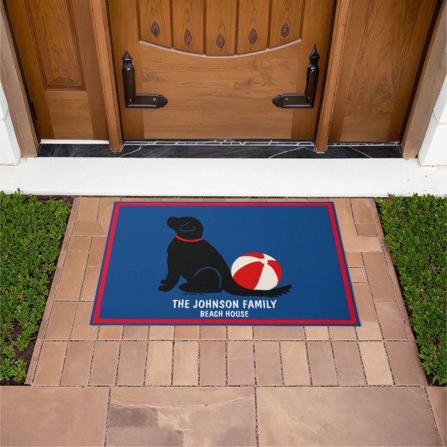 Tapete Black Lab Retriever Dog Doormat (Ar livre)