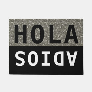 Tapete Black & Silver Glitter Hola Adios Espanha
